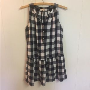 LOFT Gingham Drop-waist Sleeveless Dress